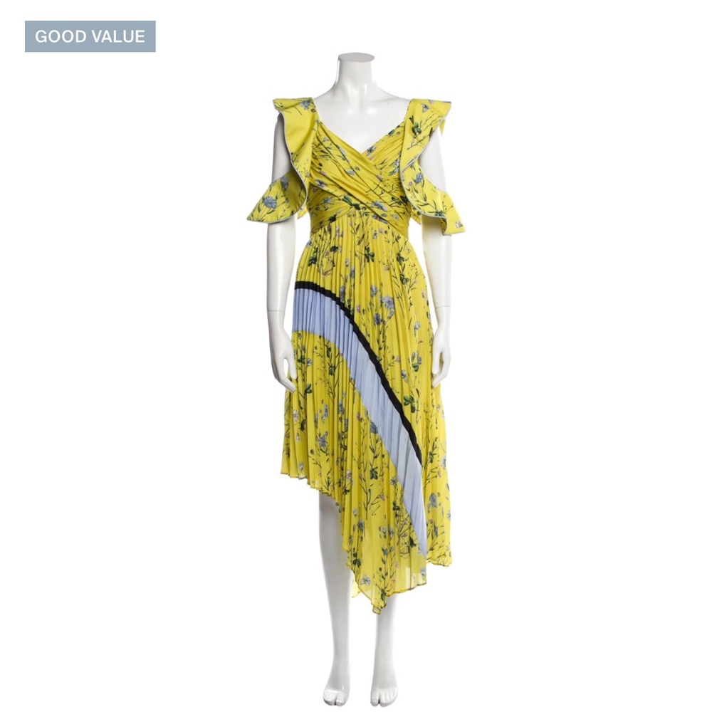 Self-Portrait Floral Long Wrap Dress